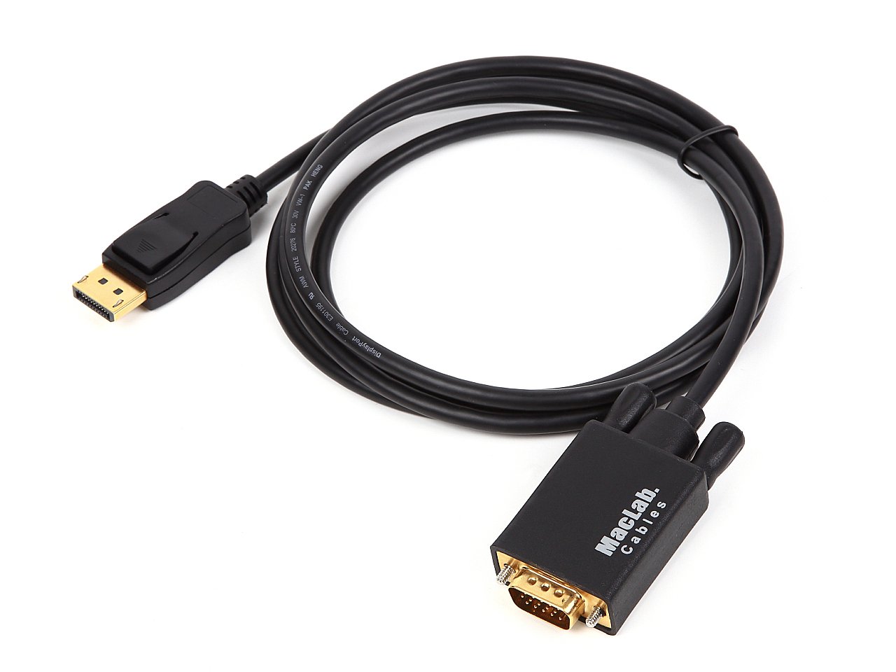 Amazon | MacLab. Displayport VGA 変換 ケーブル 1.8m ブラック