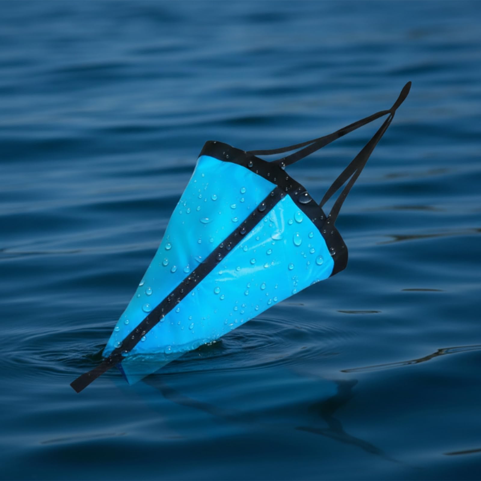 Ancora a Cono con Corda Compatto Ancora Galleggiante con Galleggiante Pieghevole Kit di Ancoraggio per Diportisti, Barca Gonfiabile, Pesca Deriva, Blu, L 42 Pollici
