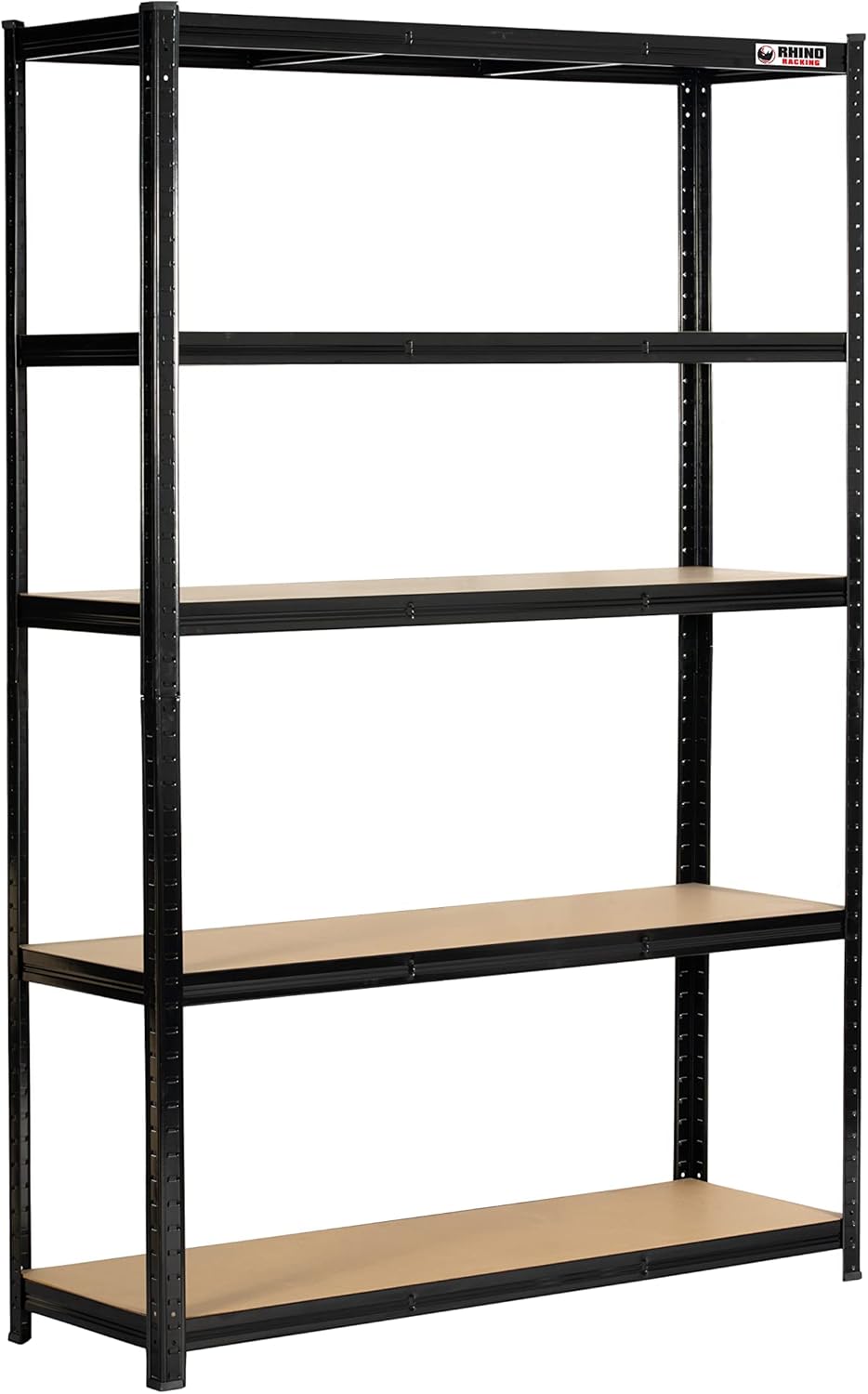 Rhino Racking – 5 Tier Heavy-Duty Industrial Storage Shelves – Black – 180x120x40cm Rhino Racking – 5 Tier Heavy-Duty Industrial Storage Shelves – Black – 180x120x40cm