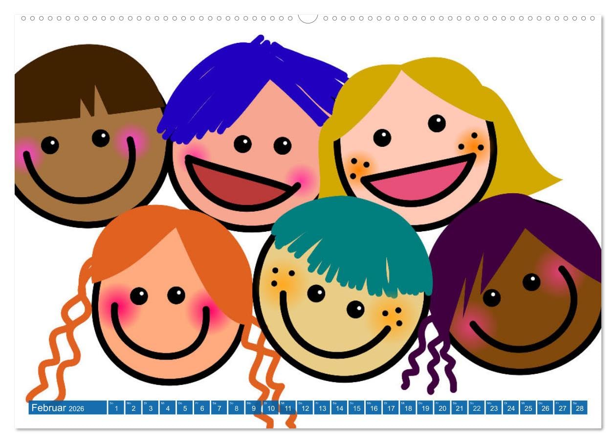 Spiel, Spaß und Freunde. Lustiger Kinderkalender (Wandkalender 2026 DIN A2 quer), CALVENDO Monatskalender: Lustige und farbenfrohe Motive für Kinder und Familien (CALVENDO Kunst)