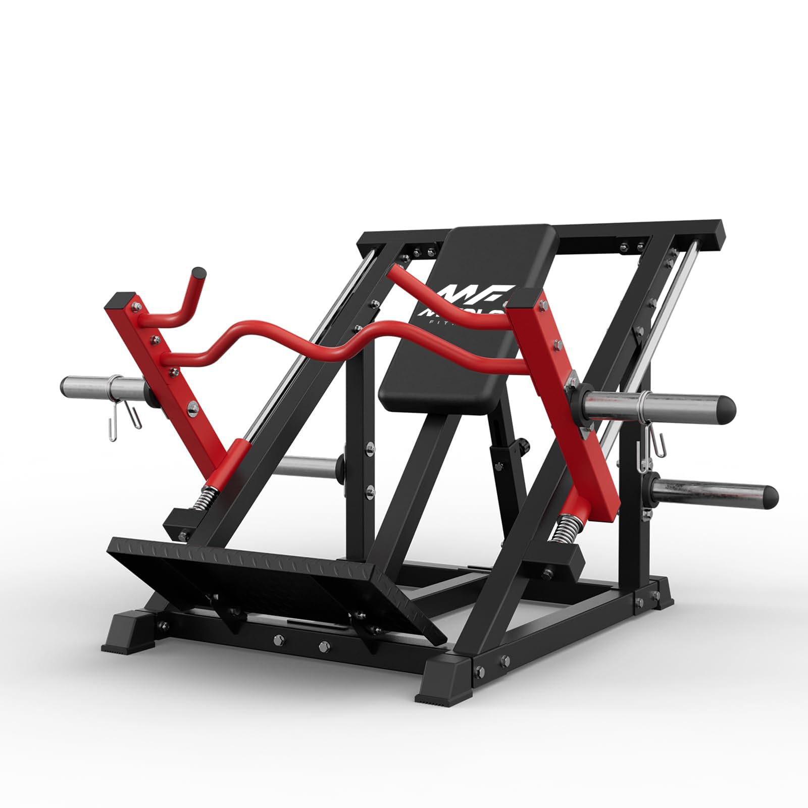 Mikolo Linear Row Machine, Rowing Machine for Home with Plate-Loaded Smith Row, Linear Bearing Back Workout Equipment for Home Gym
