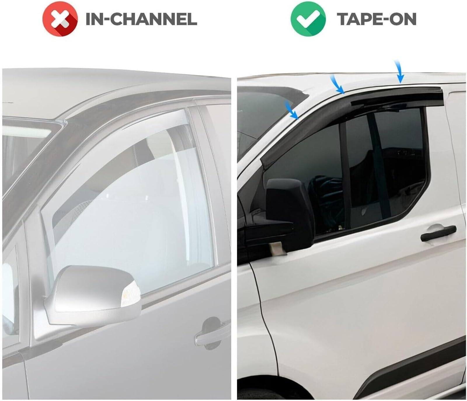 Owiewki samochodowe, dla Renault, dla Kadjar 2016, owiewki dachowe osłony boczne osłony przeciwdeszczowe naklejane dekoracyjne, akcesoria samochodowe Deflektory wiatru