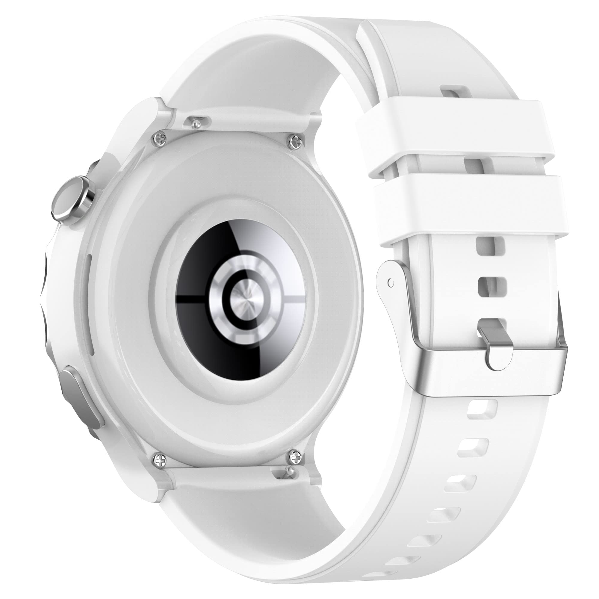 BoLuo 20mm Correa Reloj para Huawei Watch GT3 Pro 43mm /Huawei Watch GT3 42mm /Watch GT2 42mm, Bandas Correa Silicone Reloj Brazalete Correa para Coros Pace 2 /Coros Apex 42mm / Ticwatch E3 (blanco)