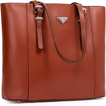 bostanten damen leder handtaschen gross shopper 15 zoll laptoptasche schultertasche aktentasche fur buro braun amazon de schuhe handtaschen