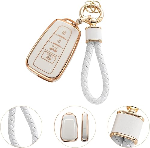 Miniatura 3 de Funda para llavero con llavero, funda de TPU suave para llave inteligente Camry RAV4 Highlander Avalon C-HR Prius Corolla GT86 2018-2022