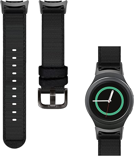 Miniatura 8 de Correa de nailon tejida compatible con Samsung Gear S2 SM-R720SM-R730 Smartwatch de ajuste rápido, suave y transpirable, correa deportiva de repuesto