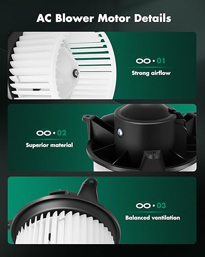 Miniatura 3 de SCITOO Motor del ventilador del calentador HVAC con la jaula del ventilador delantero 700139 para Ford para la expedición 2003-2006, para Ford para