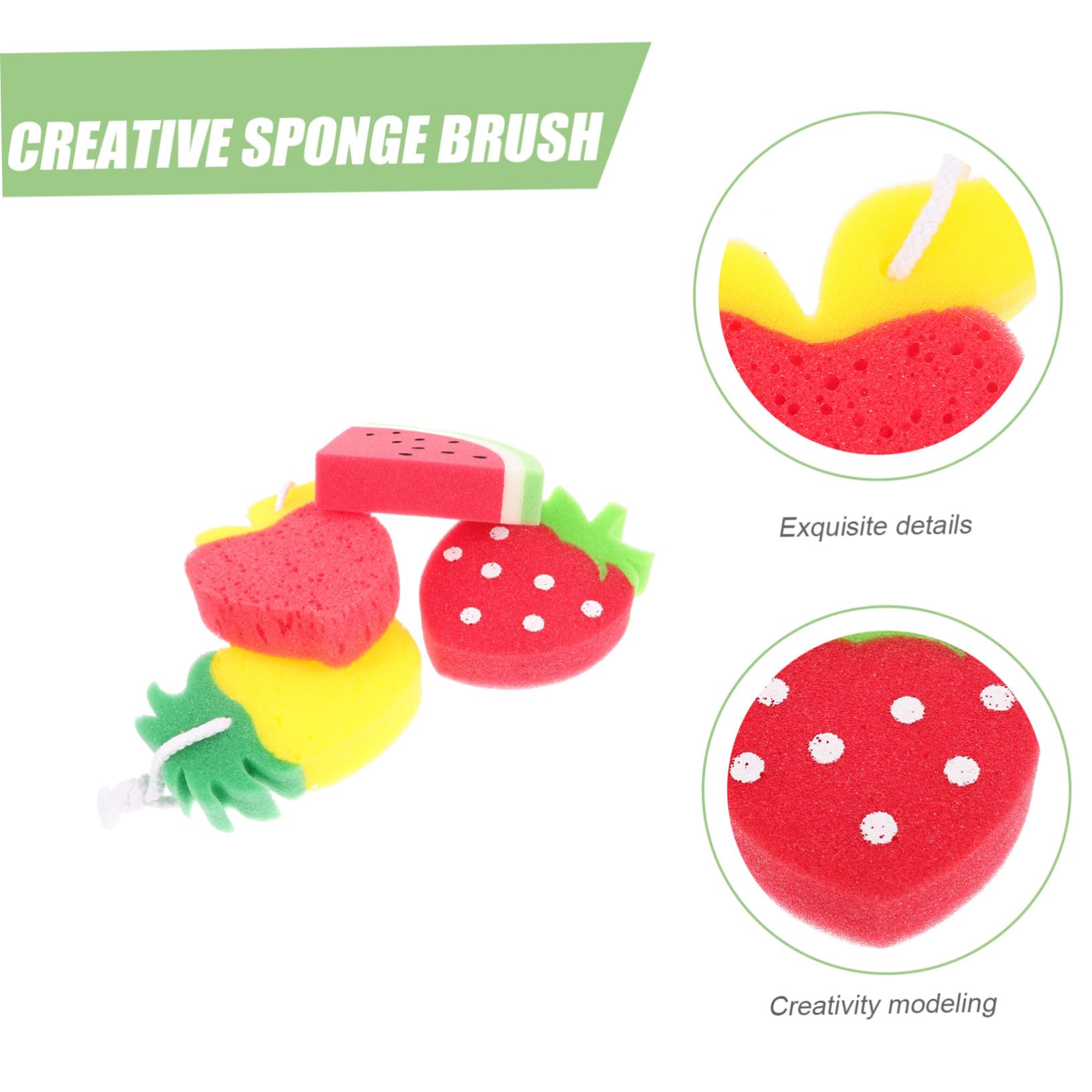Homoyoyo 4pièces Éponges Vaisselle Récurantes Écologiques Forme Fruits Absorbantes Et Pratiques pour Cuisine Nettoyage De Vaisselle Plans De Travail Et Surfaces Diverses