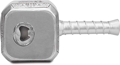 Miniatura 5 de JIUMOZHI Thor Hammer - Taza de tanque con decoración de estilo nórdico resina de acero inoxidable mitología nórdica taza de cerveza Mjolnir con