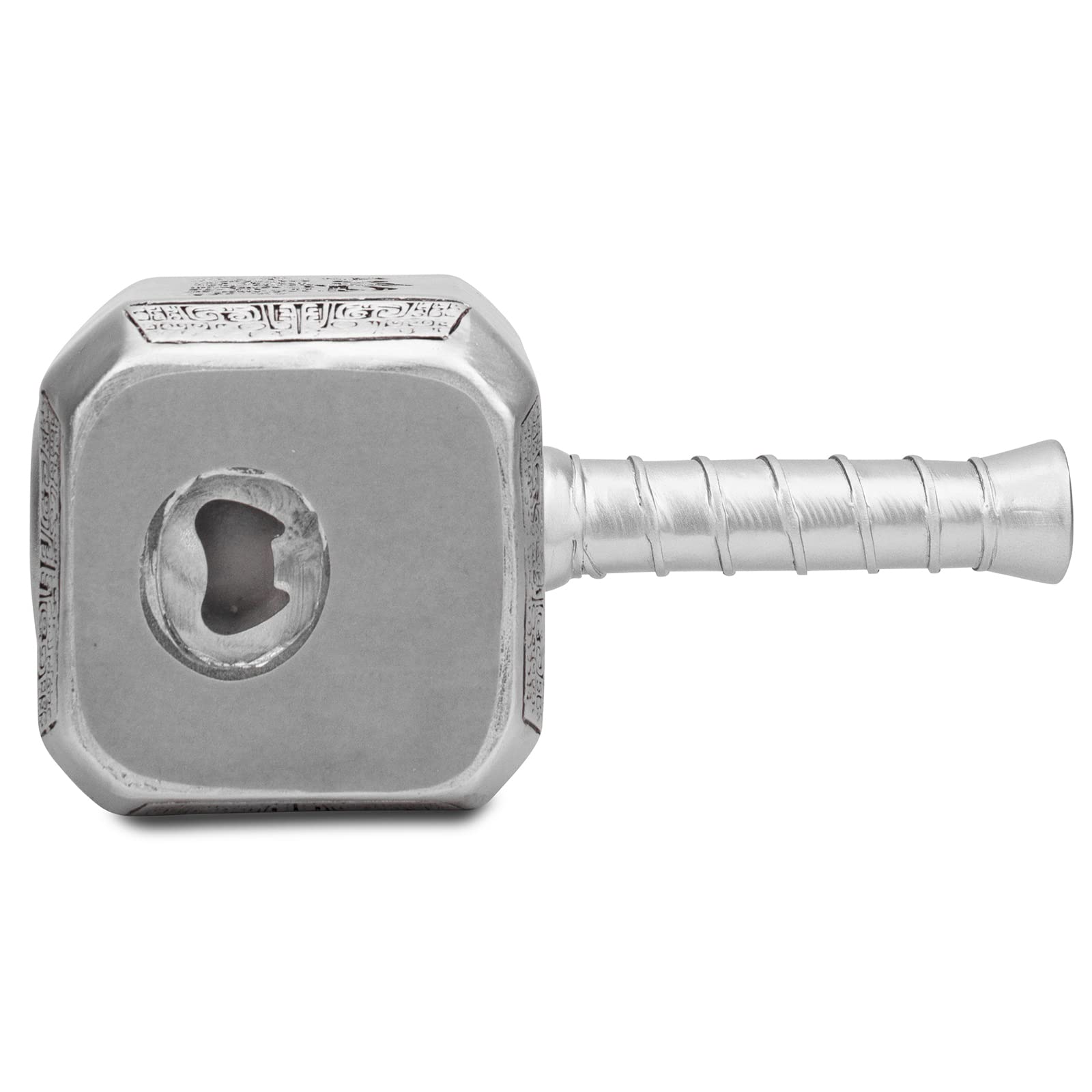 Młot Thora Kubek Tankard Styl skandynawski Dekoracje Stal nierdzewna Żywica Mitologia nordycka Mjolnir Kubek do piwa z korkociągiem Kubek do kawy na mleko 450 ml (srebrny)