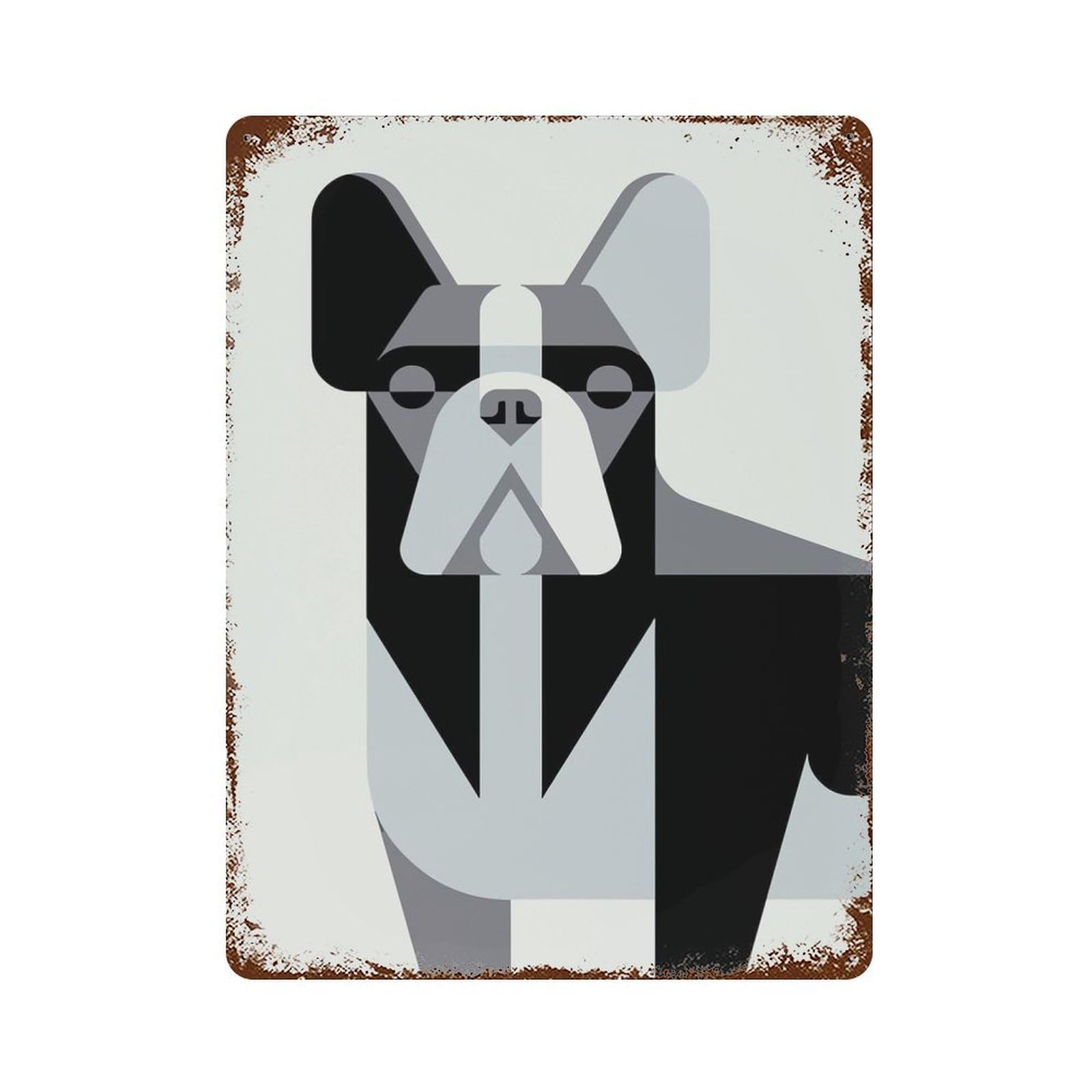 Pit Bull Rusty Metal Tin Sign 15.7"x11.8", Ideal for Farmhouse, Kitchen And Entryway Decor