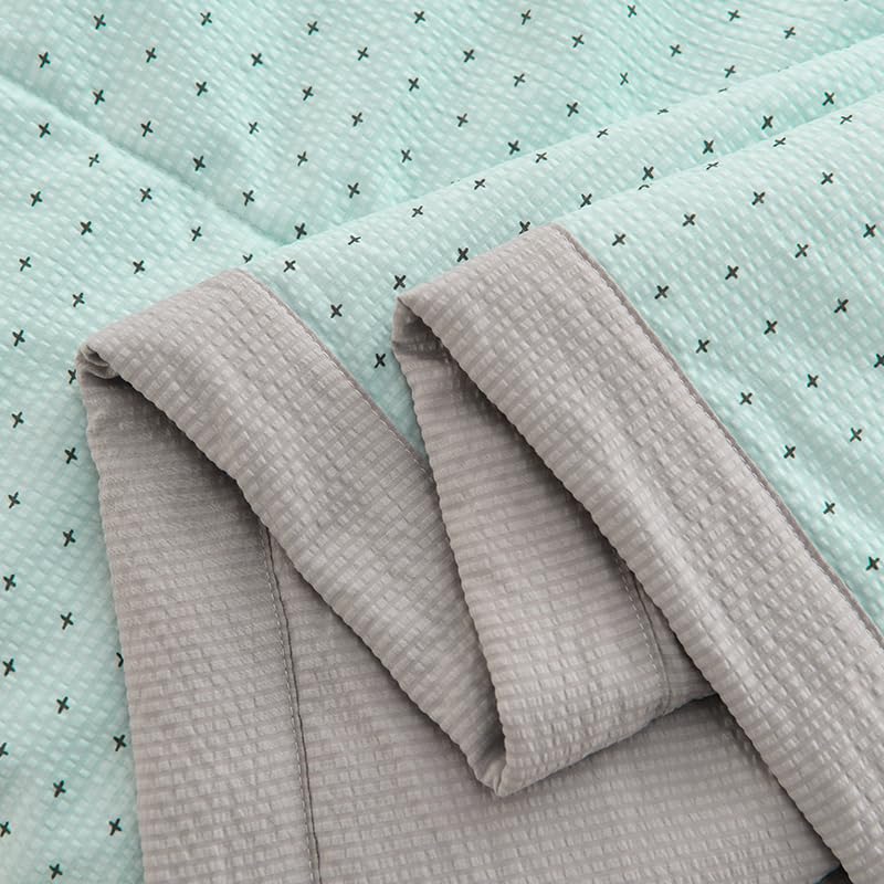 Surwin Colcha De Seersucker De Color Liso Colcha Cama Individual