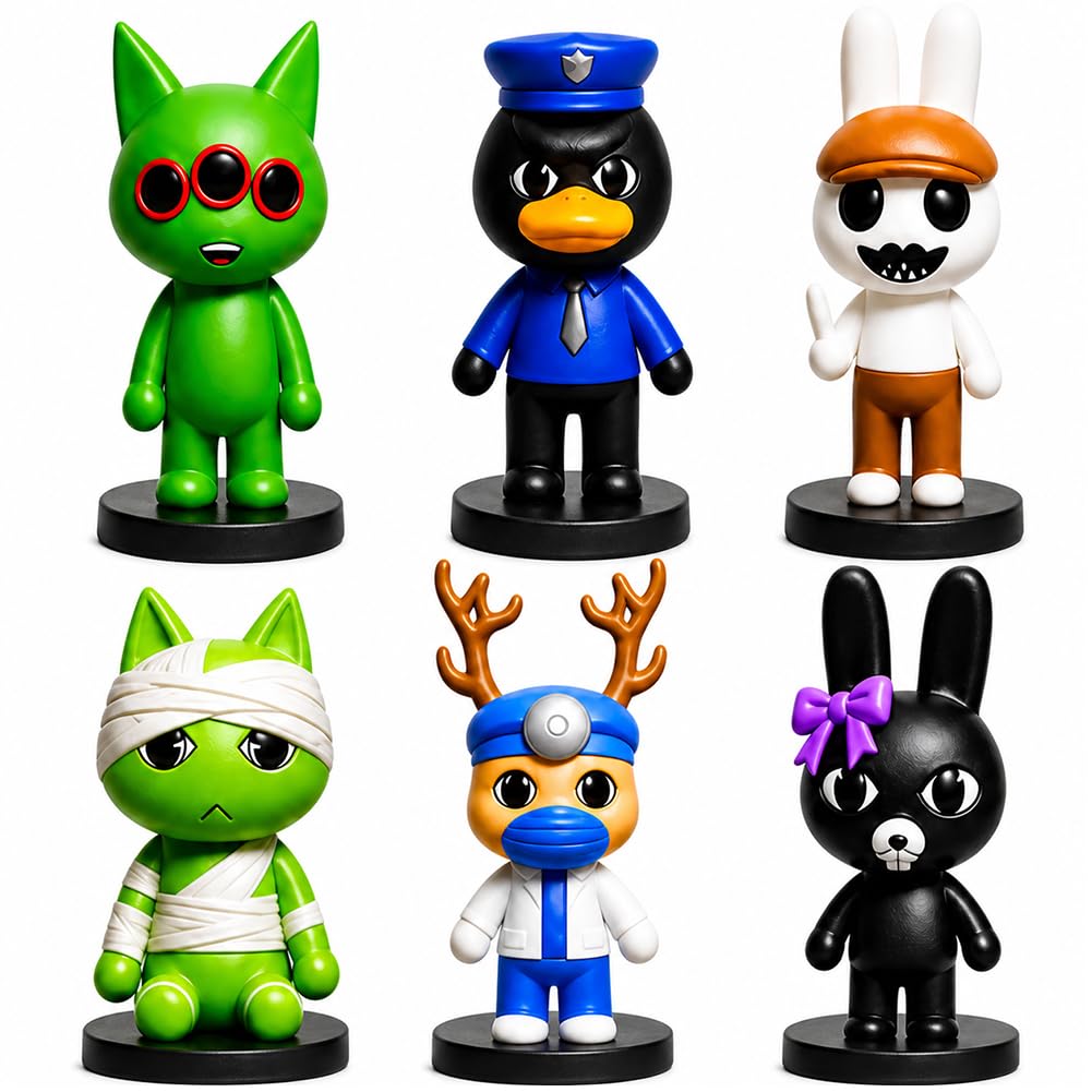 Kouipoie 6PCS Animal Hospital Action Figures Set