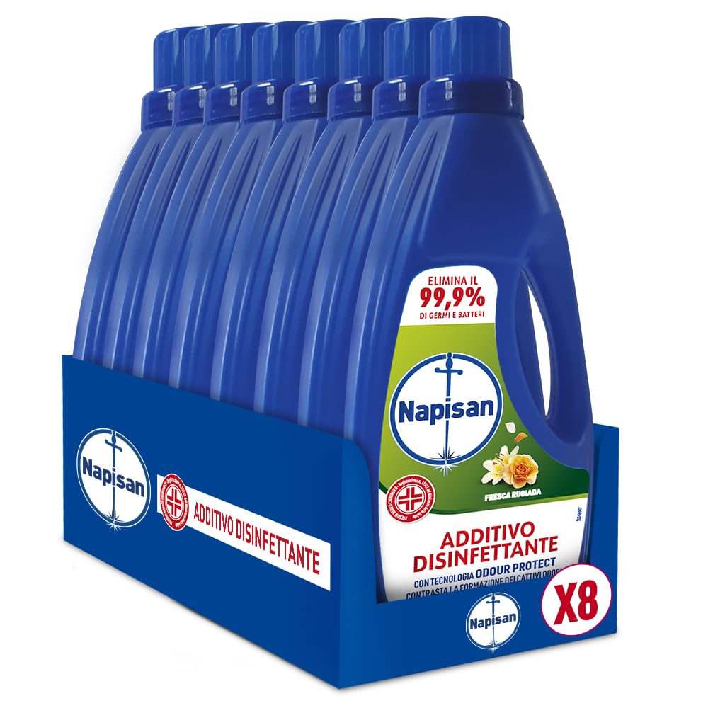 Napisan Additivo Lavatrice Liquido Fresca Rugiada 8x1L