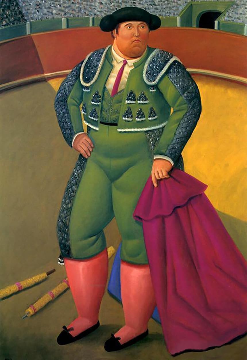 Matvsd Kohecs Fernando Botero Matador Canvas Wall Art for Living Room, Bedroom, 40x60cm, Unframed