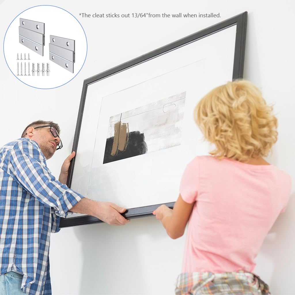 Serplex® Cleat Hanger Kit 2 inch 2 Pairs 30lb Z Hanging Picture Frame — Amazon image 5