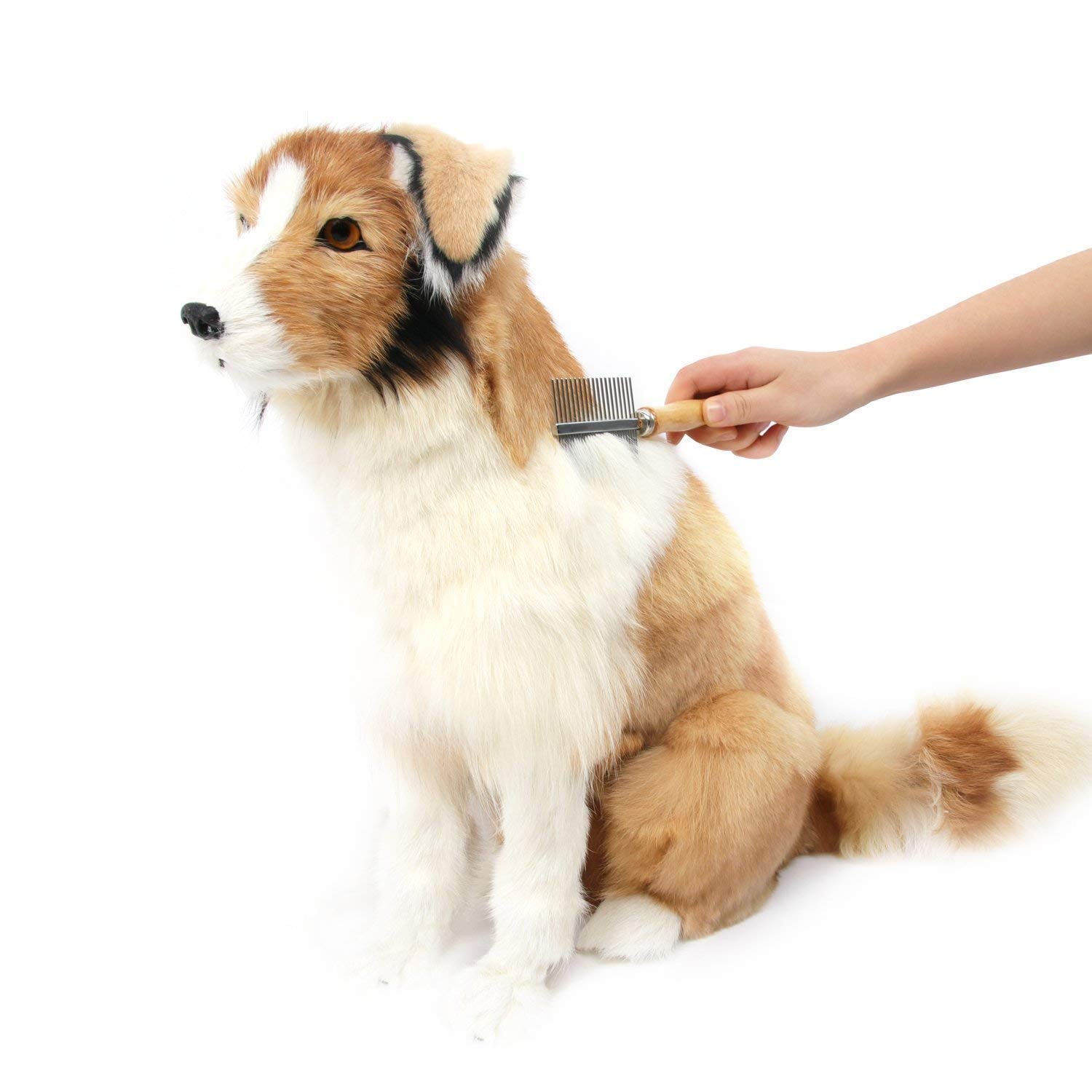 Cozy Puppies Wooden Handle Cat Dog Stainless Steel Double-Sided Comb Grooming Hair Shedding Washing Tool (B0CP7H8D16) Amazon Price History, Amazon Price Tracker