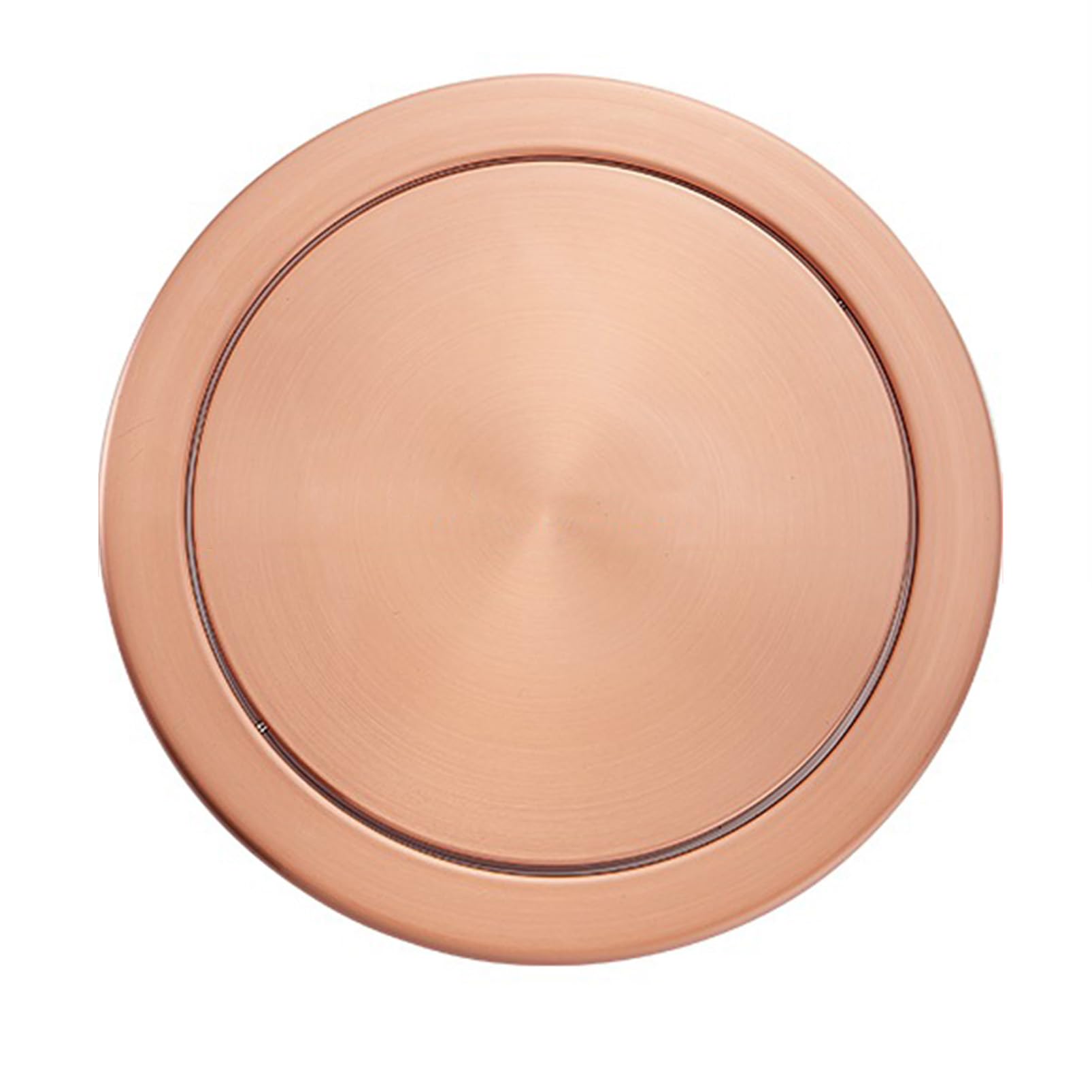 TIANQIHAO Stainless Steel Countertop Recessed Trash Can Lid Builtin Kitchen Garbage Bin Grommet Swing Flap Cover For Embedded Round Trash Chute Spacesaving Design,Rose Gold