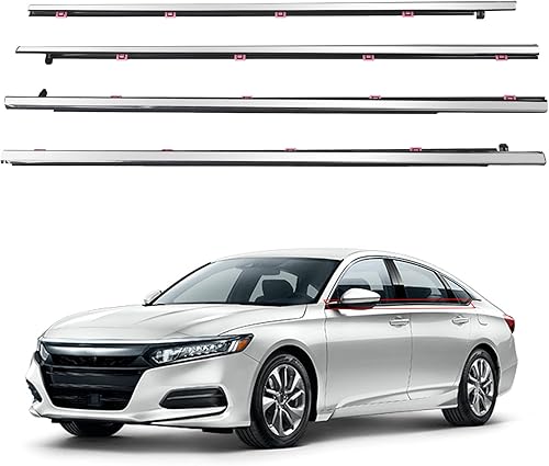 ZONFANT 4 unidades de cinturón de sellado para ventana de puerta exterior de automóvil compatible con Honda Accord 2013-2018, reemplazo