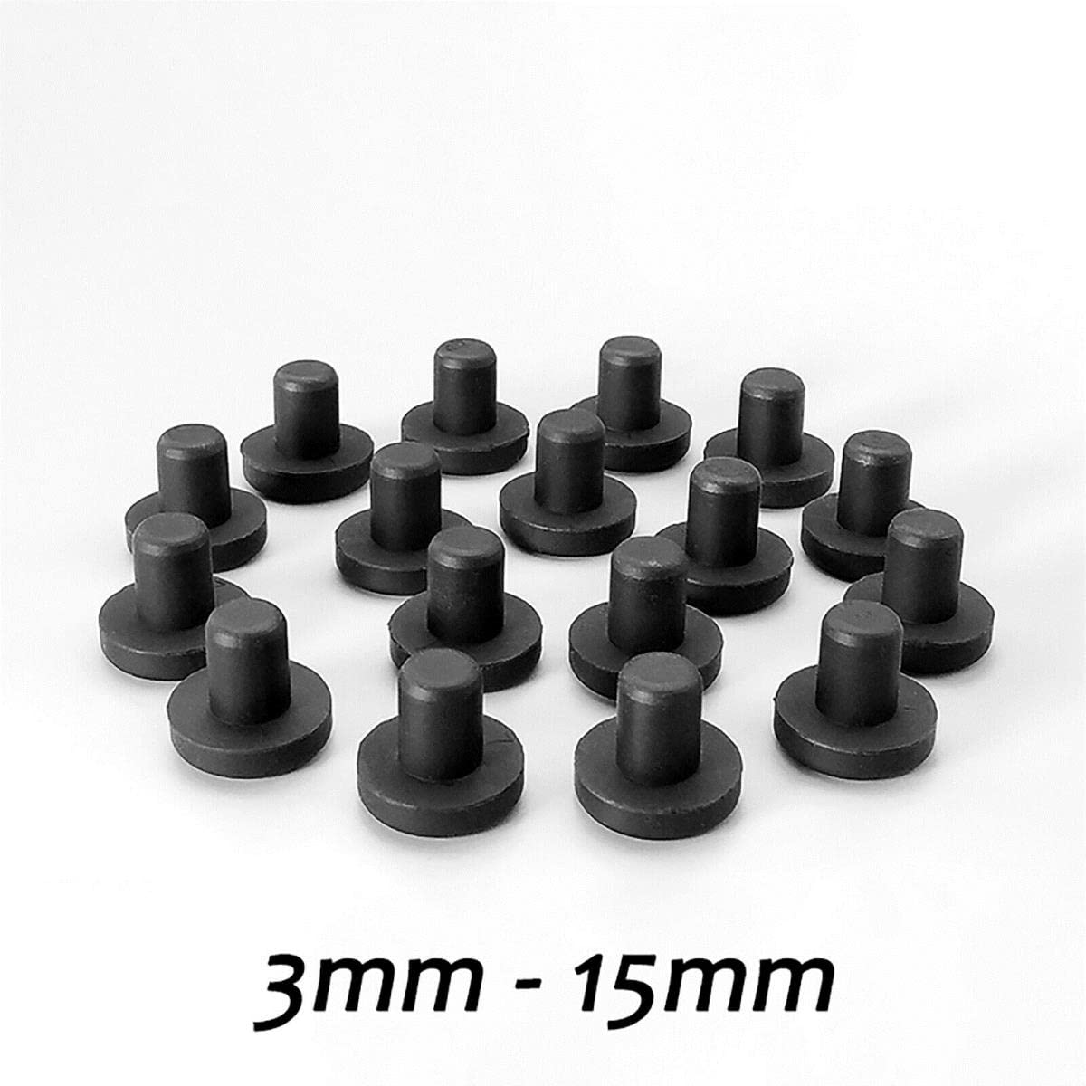 10 Tappi Per Fori In Gomma Siliconica Da 2,5/3/3,5/4 Mm Solido - Foto 2