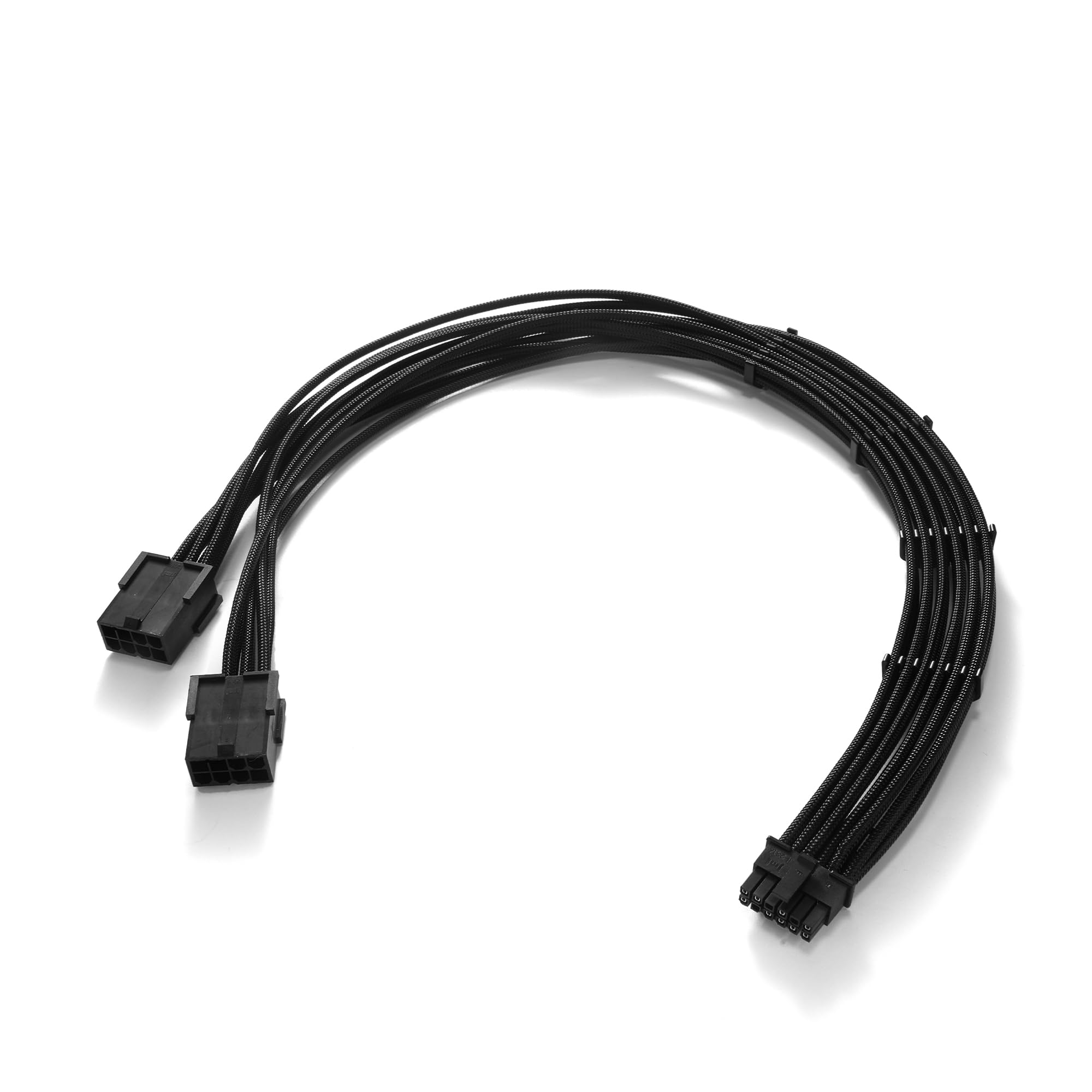 Formulamod 16AWG 12VHPWR,17.7inch PCI-e 5.0 16pin(12+4) Cable to 2X8-Pin Male to Female,12+4pin for RTX 3090Ti/4070Ti/4080/4090 with Combs（Black）