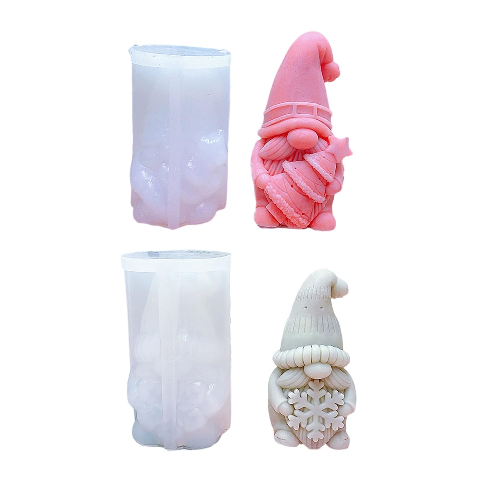 Buxuaaaa 2Pcs Handicrafts Making Baking Molds Silicone 3D Ornament Molds Castings Decorations Gift Clay Soap Craft for Making