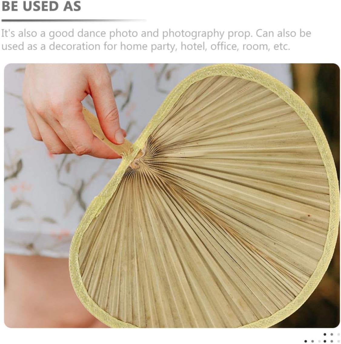 GANAZONO 2pcs Vintage Chinese Style Hand-woven Fans Lightweight Handmade Summer Hand Fan for Hotel Decoration and Personal Cooling