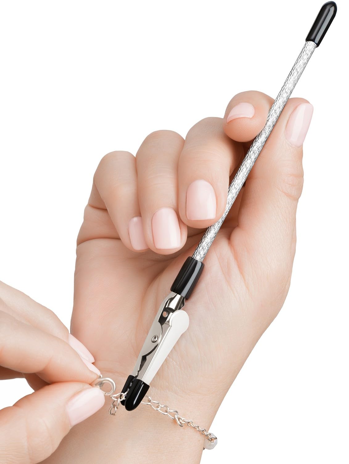 Mission Gallery Bracelet Helper Tool - Fastener Helper Tool for Bracelet, Necklace, Jewelry, Watch - Clip, Clasp Helper - Easy to Put on Yourself, Portable, Made of Metal, Silver