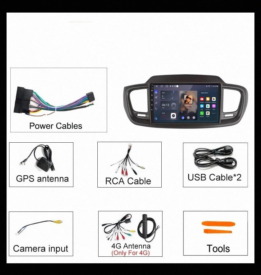 Radio Coche Bluetooth y Navegador Carplay para Viajes Familiares en Kia Sorento 3 2015 6