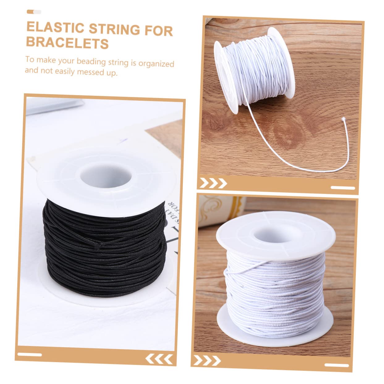 TEHAUX 6rouleaux Bracelet Élastique Multi-Usage Fil Stretchy pour Création De Bijoux Bracelets Et Colliers