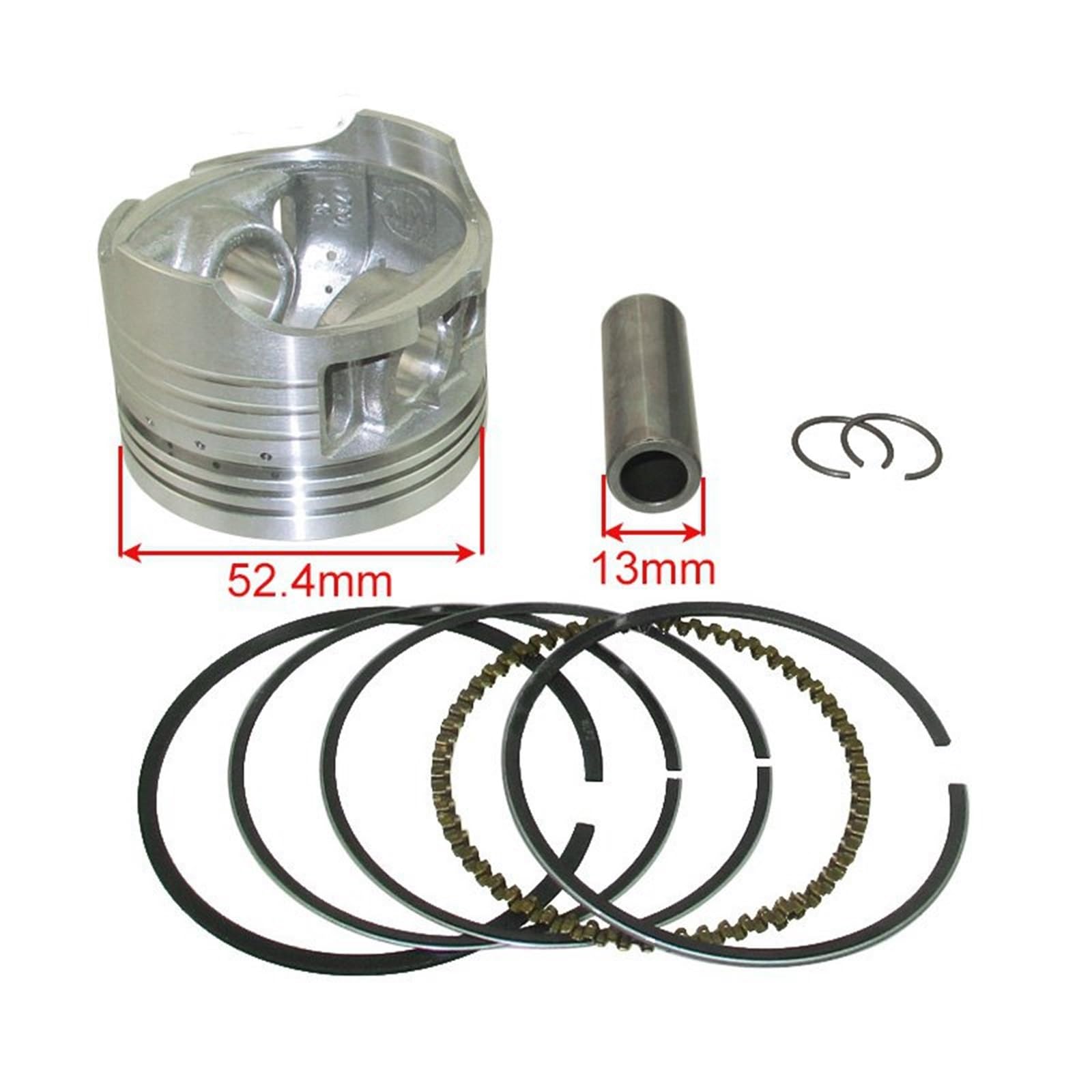 Kit Pistone 52,4 Mm Per YX125 YX 125cc Motore Pit Dirt Bikes