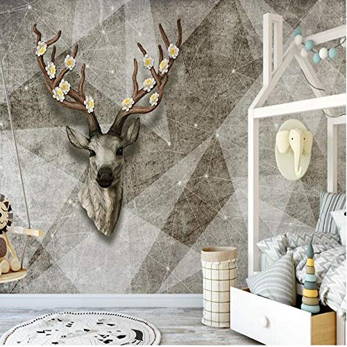 Papier peint mural 3D géométrique wapiti 300x210 cm - 4