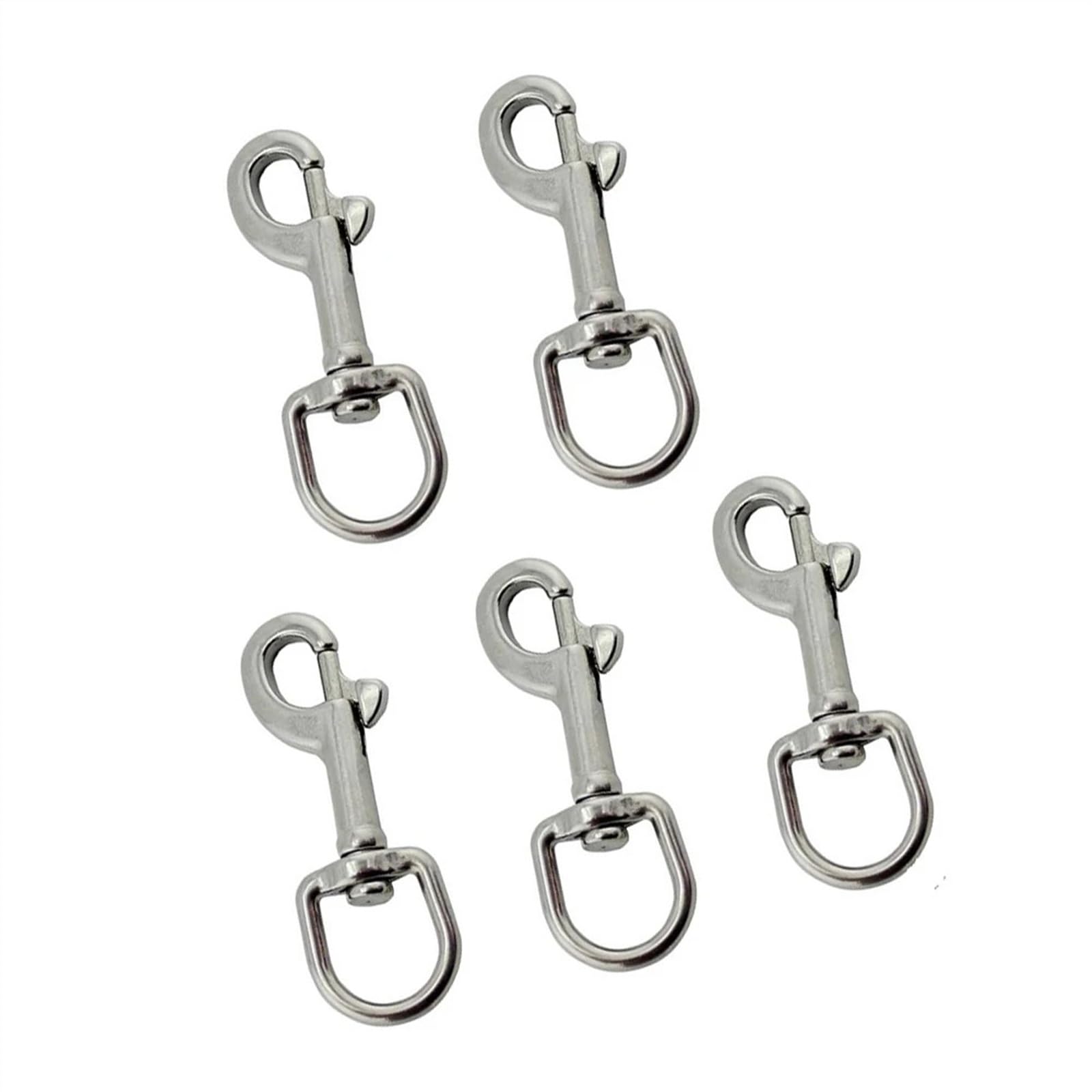 5PCS 65mm Edelstahl 316 Wirbel Ringschraube Feder Karabinerhaken Hochglanz Haken Schnell Karabinerhaken