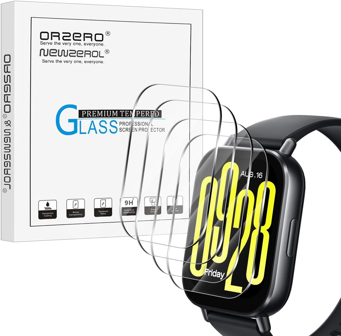 NEWZEROL 4 Pièce Verre Trempé Compatible pour Xiaomi Redmi Watch 5