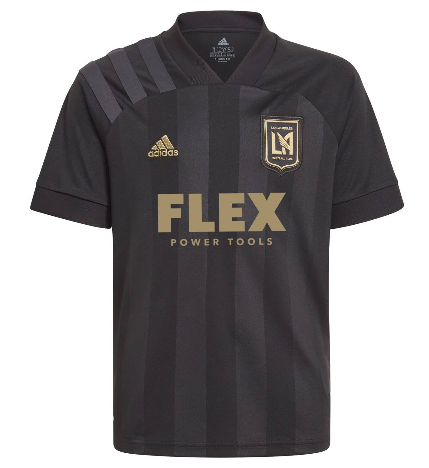 adidasYouth Los Angeles FC Home Soccer Jersey 2020/21 (X-Small) Black, Gold
