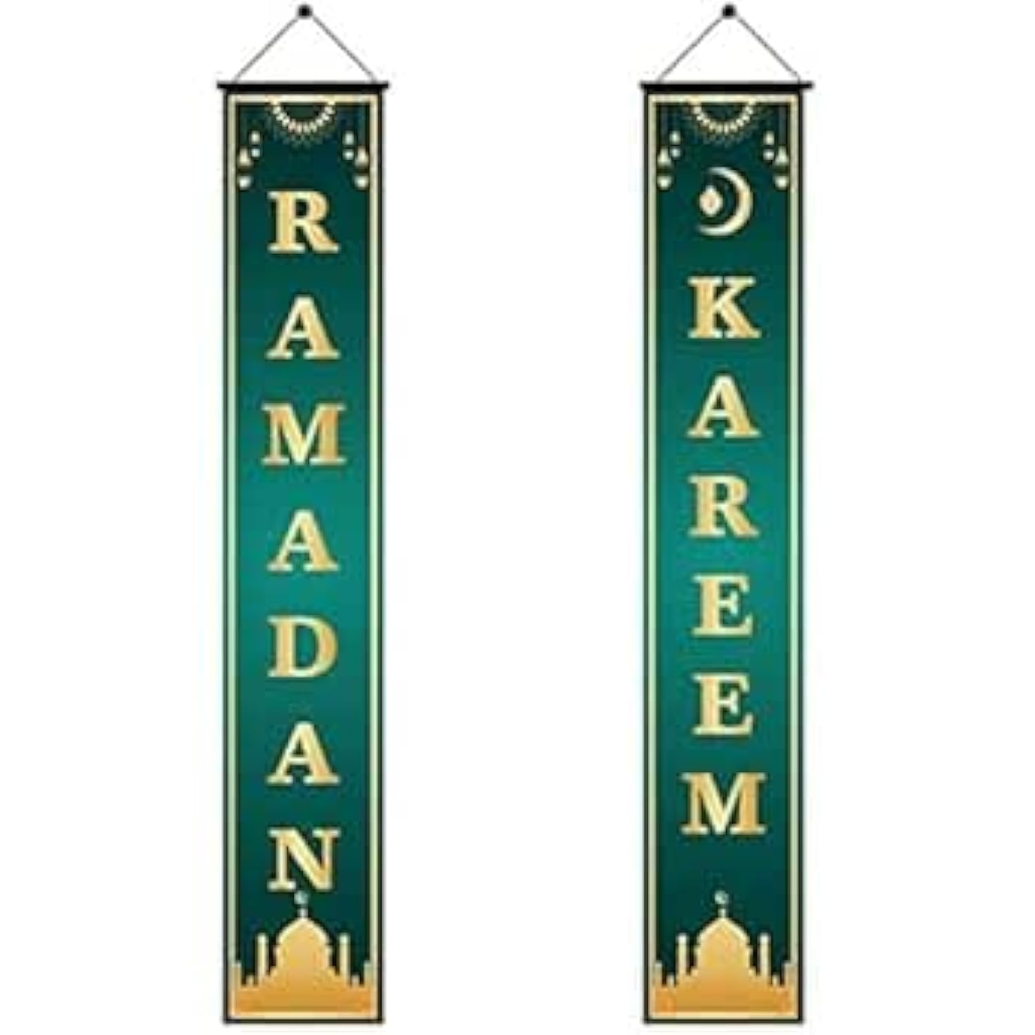 Party with Emma Polyester Fabric Happy Ramadan Kareem Banner