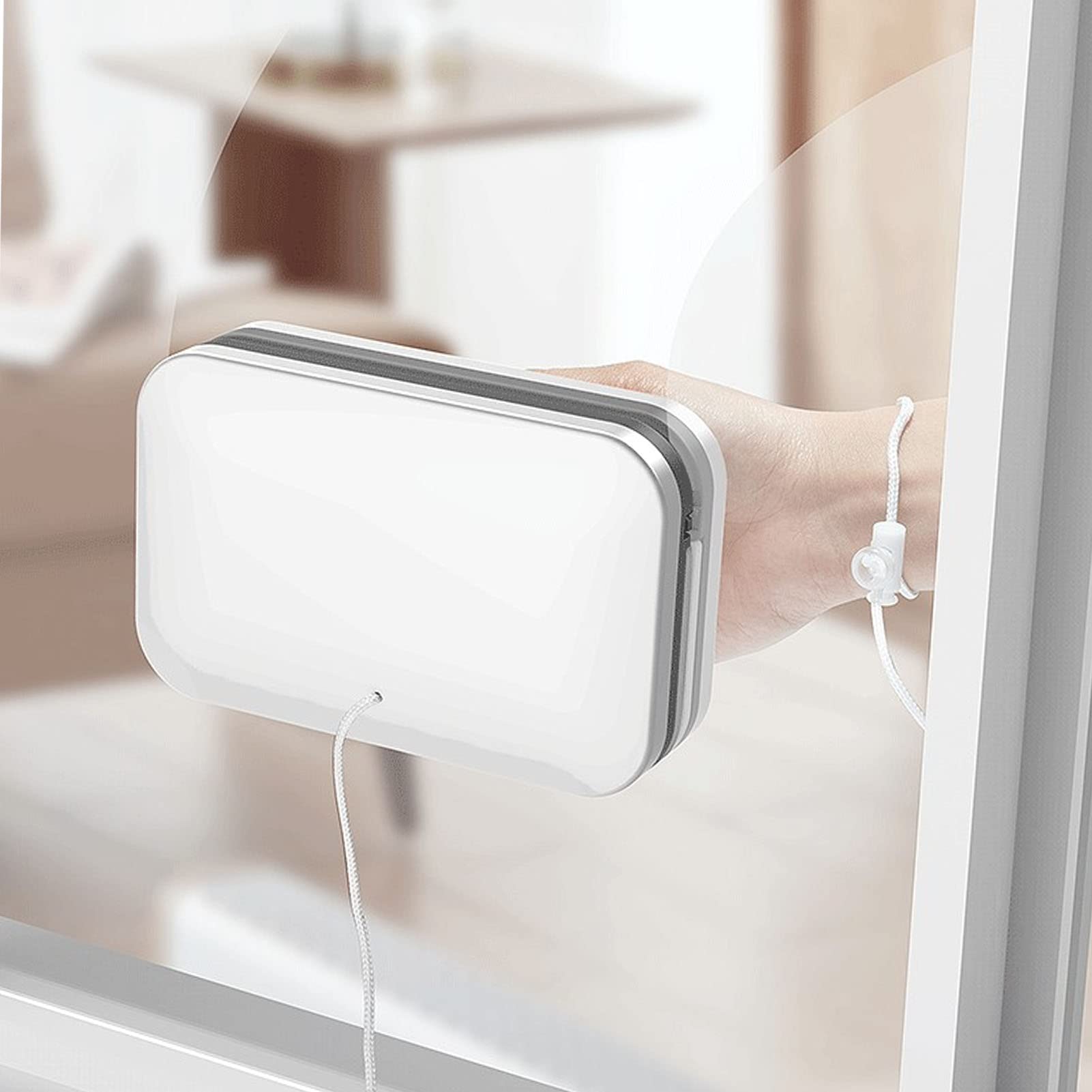 Limpiacristales magnético de Doble Cara, Limpiador de Ventanas magnético, Agarre cómodo, Limpieza de Ventanas de Gran Altura para el hogar