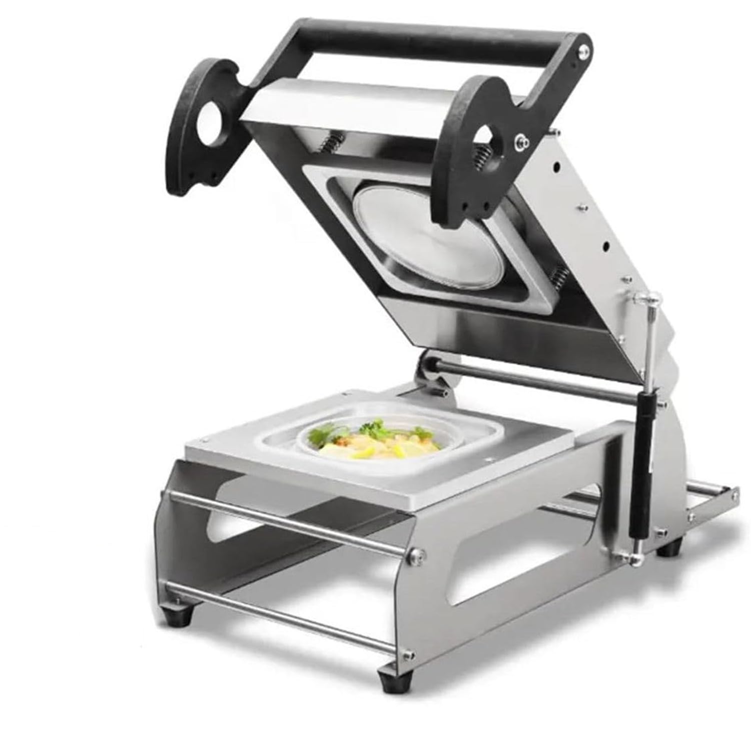 ASerZenith Hand-Pressed Sealing Machine, 600W Commercial Food Sealer, 7-8 Cycles/Min For Takeaway Box Packaging