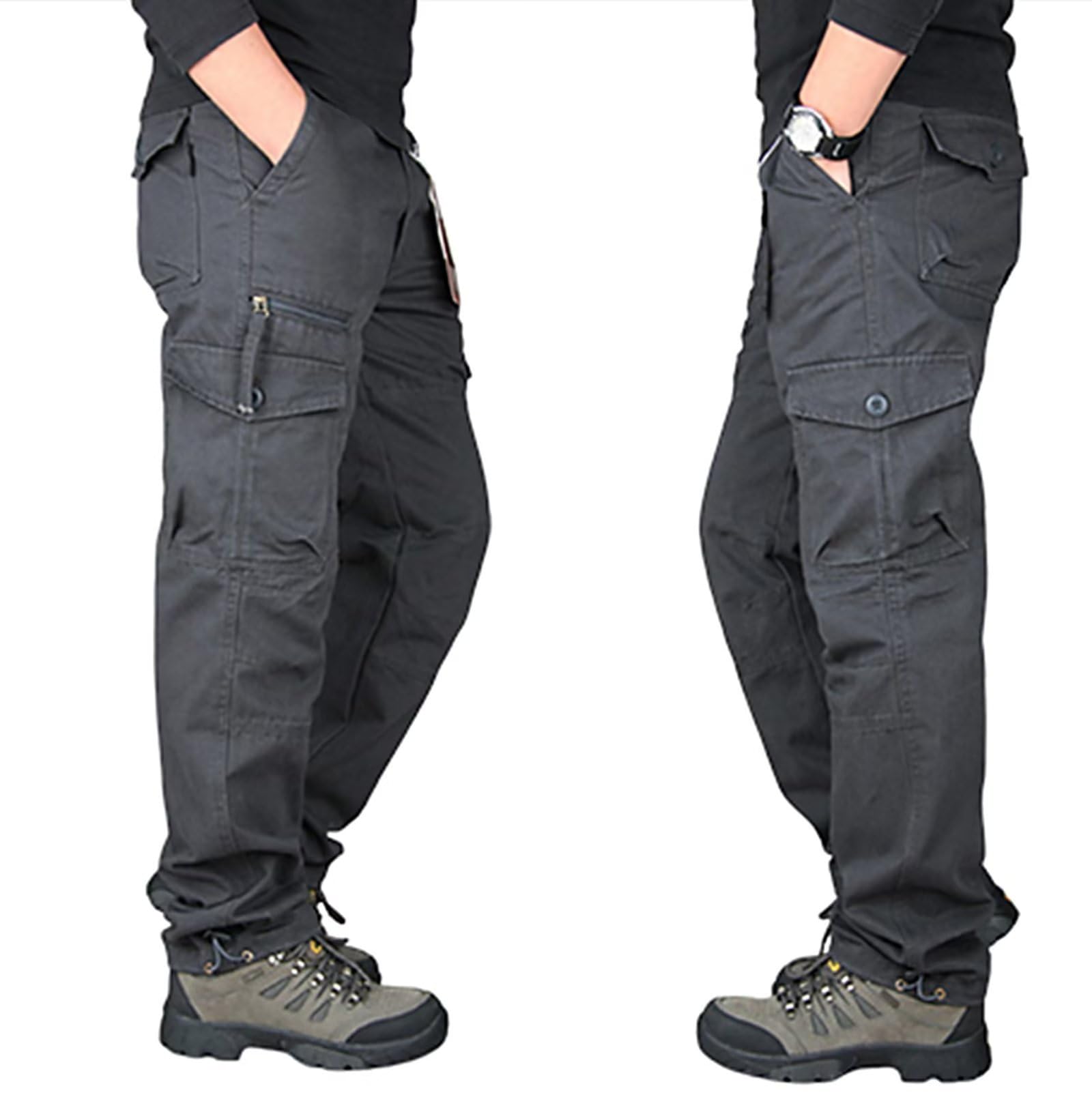 Rivccku Pantaloni Cargo Uomo Pantaloni Tattici Mimetici Uomo Pantalone Combat Trekking 7Tasche Pantaloni da Lavoro Ranger