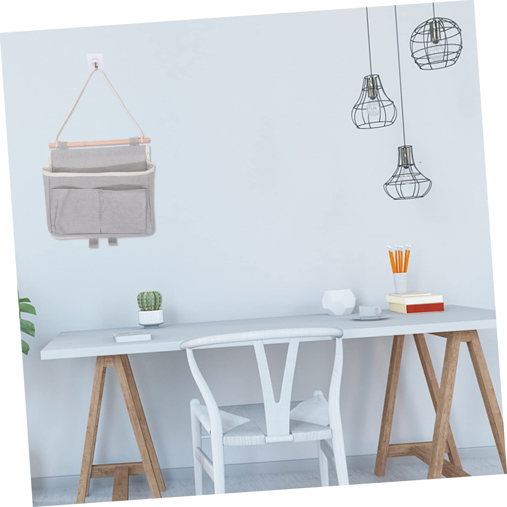 FOMIYES 4 Pz Borsa Portaoggetti a Parete Organizzatore Di Articoli Vari Armadio Portaborse Organizer Da Appendere Con Tasche Porta Libri Da Parete Sospeso Cotone Bambino Vestiti Appesi