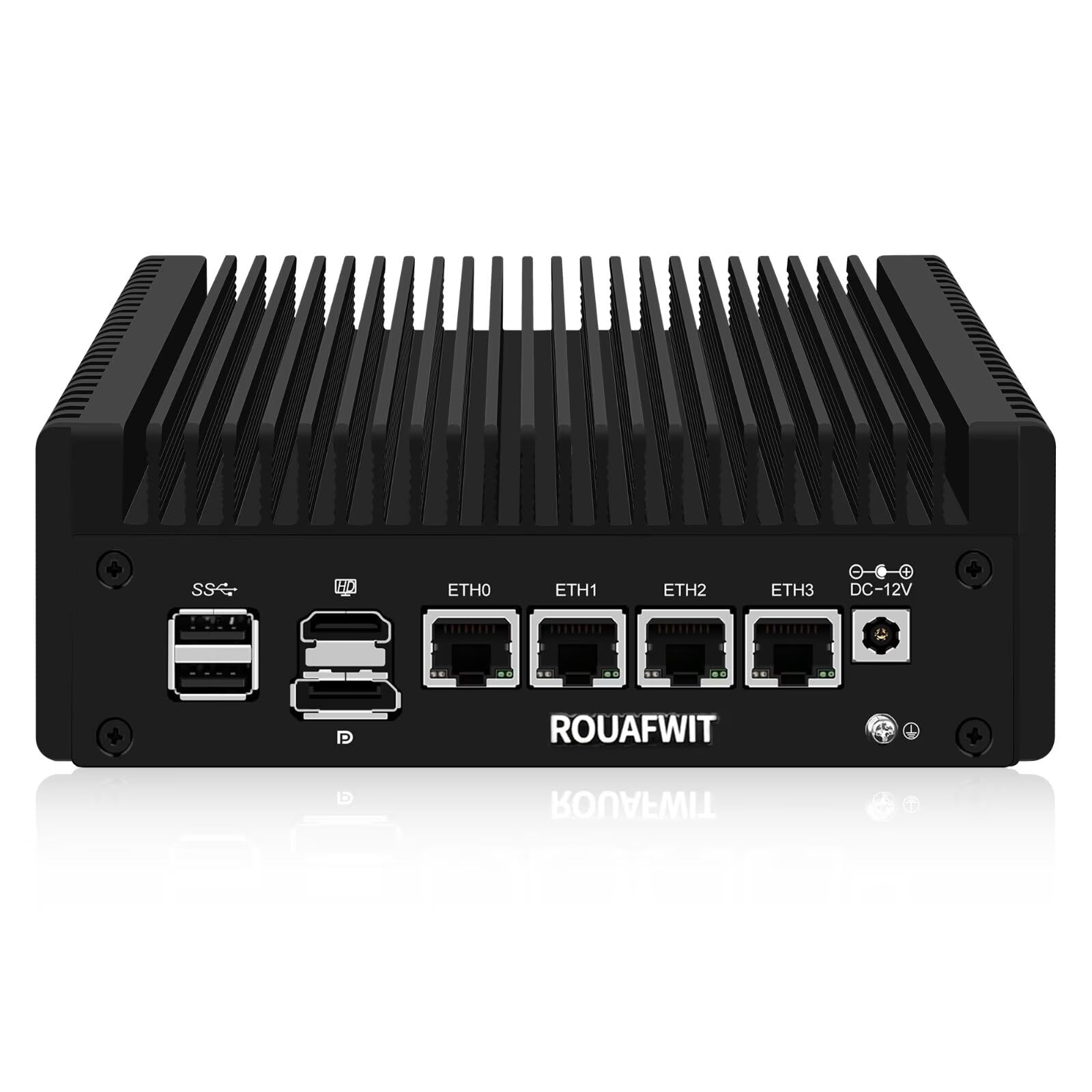 Mini PC Firewall N150 (Upgraded N100), Micro Computer OPNsense Appliance, DDR5 NO RAM NO SSD, 4 x 2.5GbE i226V LAN Fanless Hardware, TF Slot, Support 1v4 Nvme Adapter
