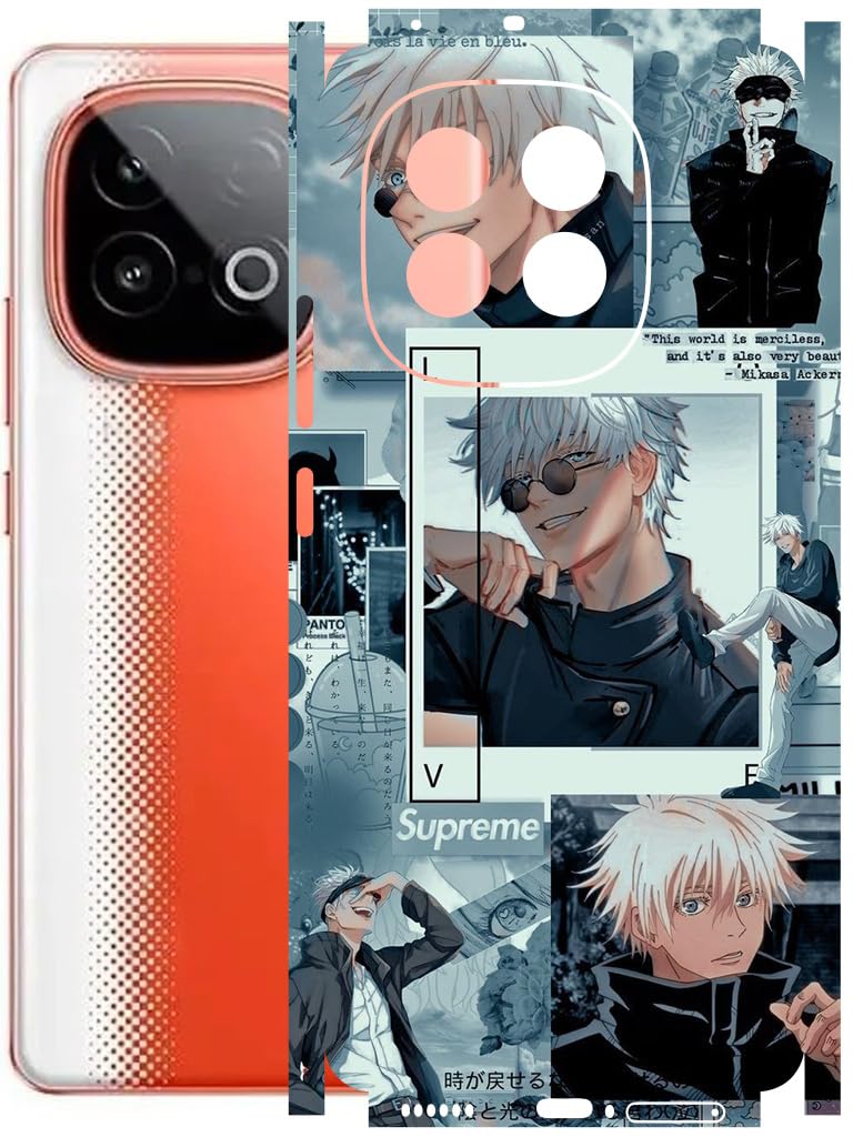 atodds mobile skin sticker wrap | compatible for vivo iqoo neo 10 (5g) | scratchproof matte finish | full coverage for all sides & camera protection (gojo-saturo)