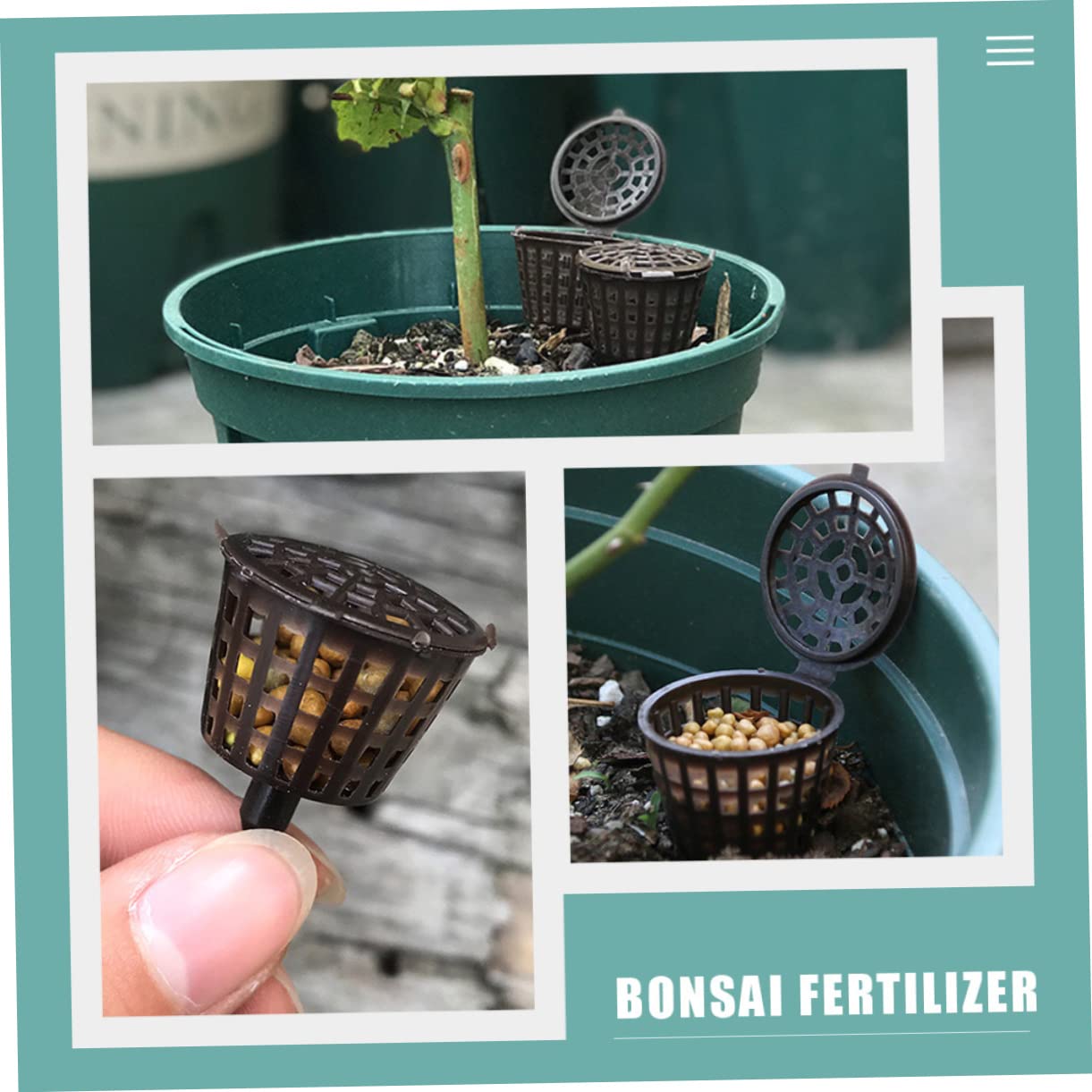 BESPORTBLE 150pièces Boîte à Engrais Réutilisable Avec Couvercle Lot De Contenants Pour Fertilisant De Plantes Idéale Pour Bonsaïs Et Jardinage Les Animaux Vent