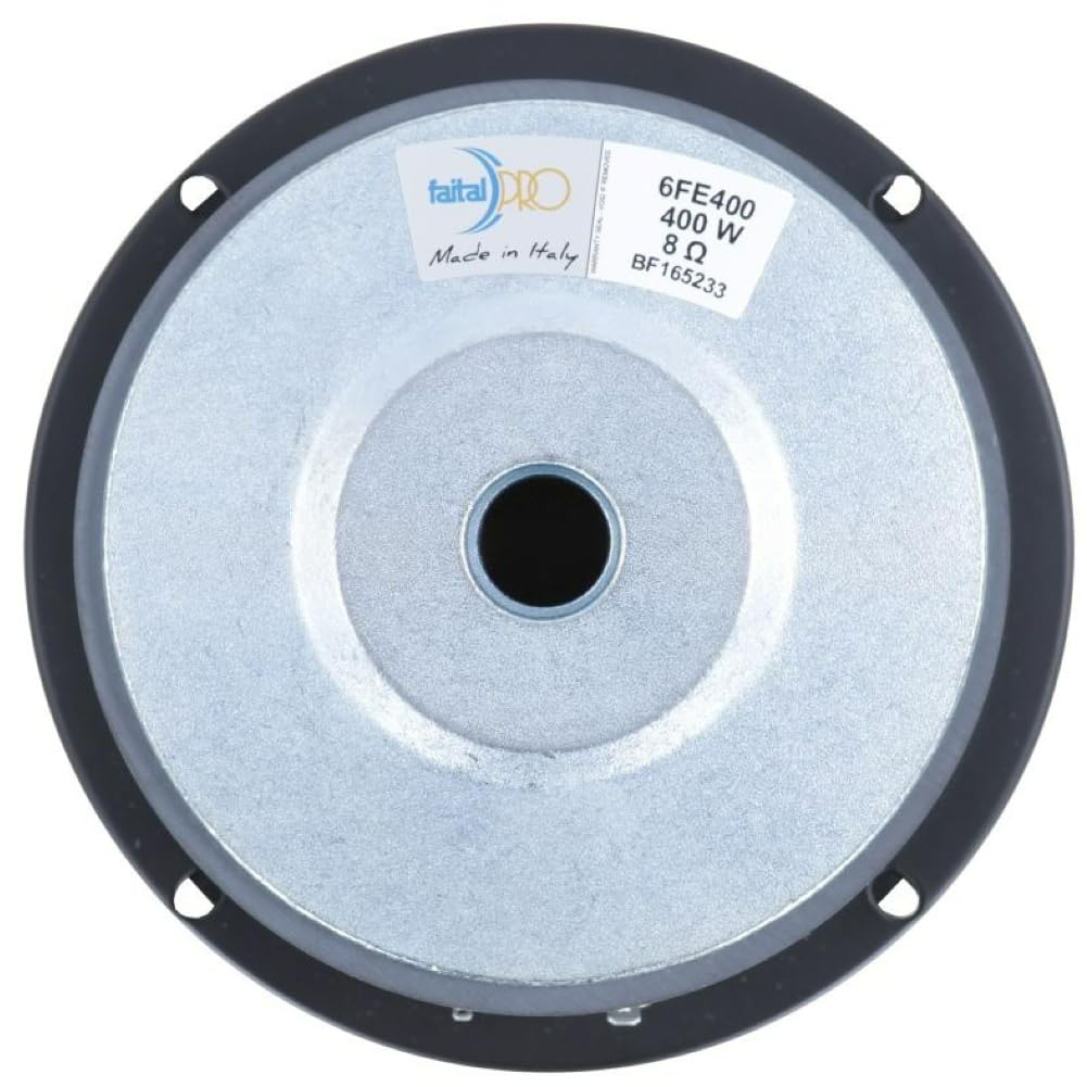 KIT SET PER FAITAL PRO 6FE400 8 ohm, 1 woofer altoparlante da 16,5 cm 165 mm 6,5" di diametro, da 200 watt rms e 400 watt max, sensibilità 94 db, per casa, 1 pezzo