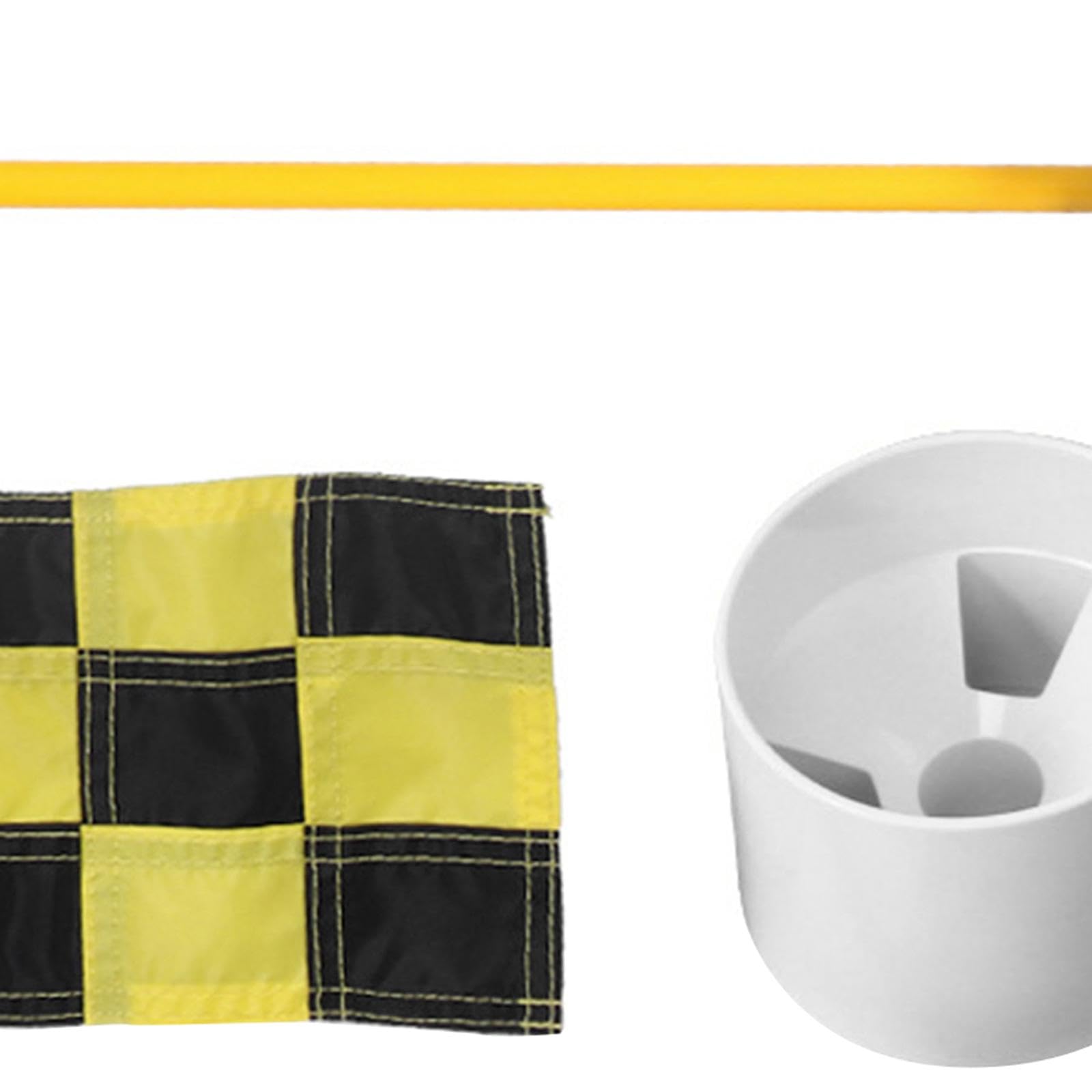 Baoblaze Golf Putting Green Flagge und Lochbecher, Übungs-Putting-Fahnenmast aus Fiberglas, Golf-Fahnenmasten, Golf-Flaggen-Lochbecher-Set für den Garten für