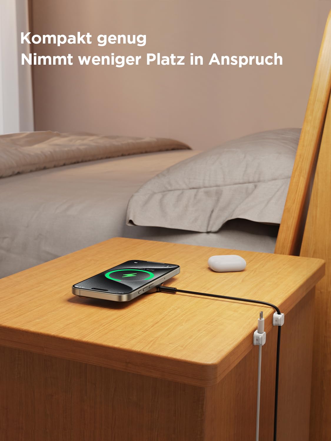 JOYROOM 6 Stück Kabelhalter Kabelclips Verstellbare Kabel Organizer Magnetische Kabelmanagement Selbstklebend Kabelhalter für Schreibtisch, Nachttisch, Ladekabeln, HDMI, USB, Audiokabel, Weiß