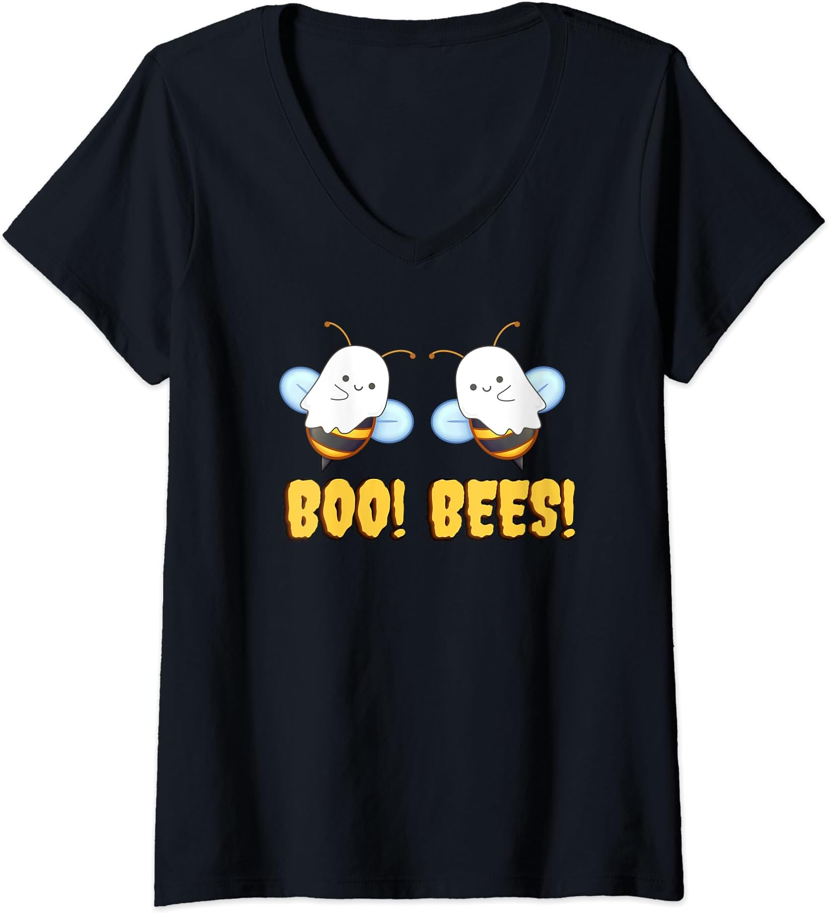 Boo Bees Funny Couples Halloween Costume WomenBoo Bees Ghost Funny Couples Halloween Costume For Women V-Neck T-Shirt