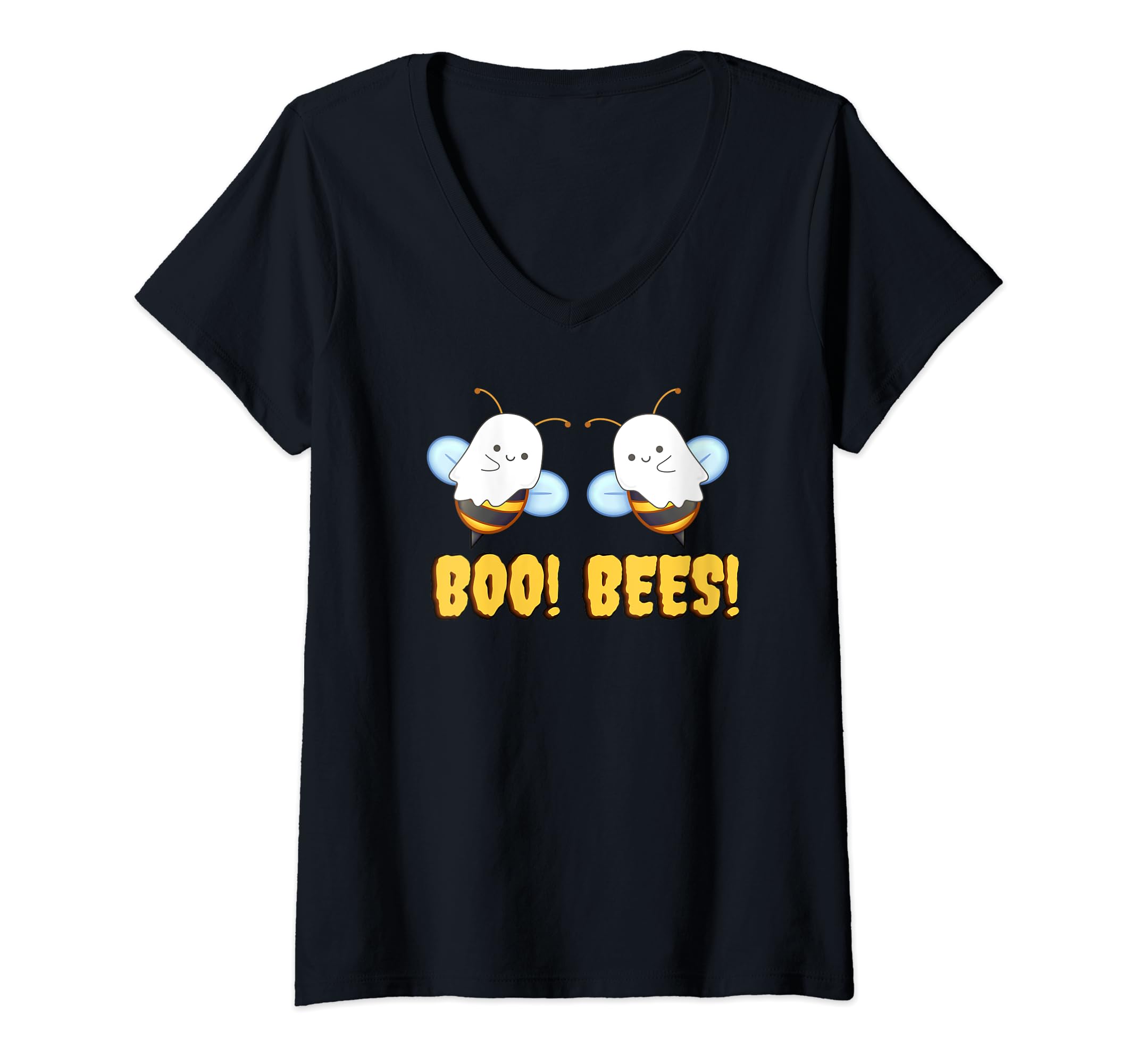 Boo Bees Funny Couples Halloween Costume WomenBoo Bees Ghost Funny Couples Halloween Costume For Women V-Neck T-Shirt