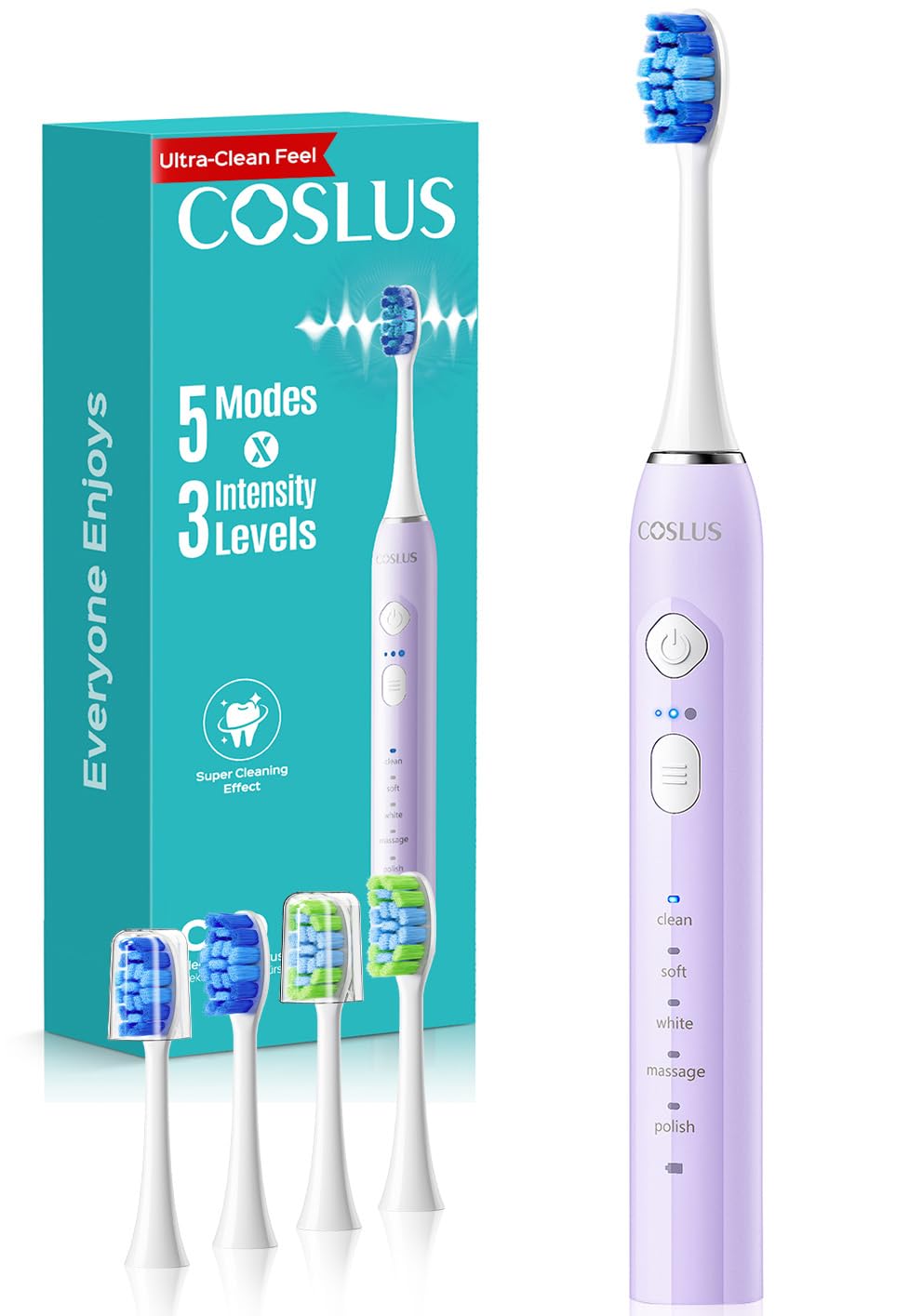 COSLUS YIINRG COSLUS C30 Electric Toothbrush for Adults, Effective Yet Gentle Ultra-Clean