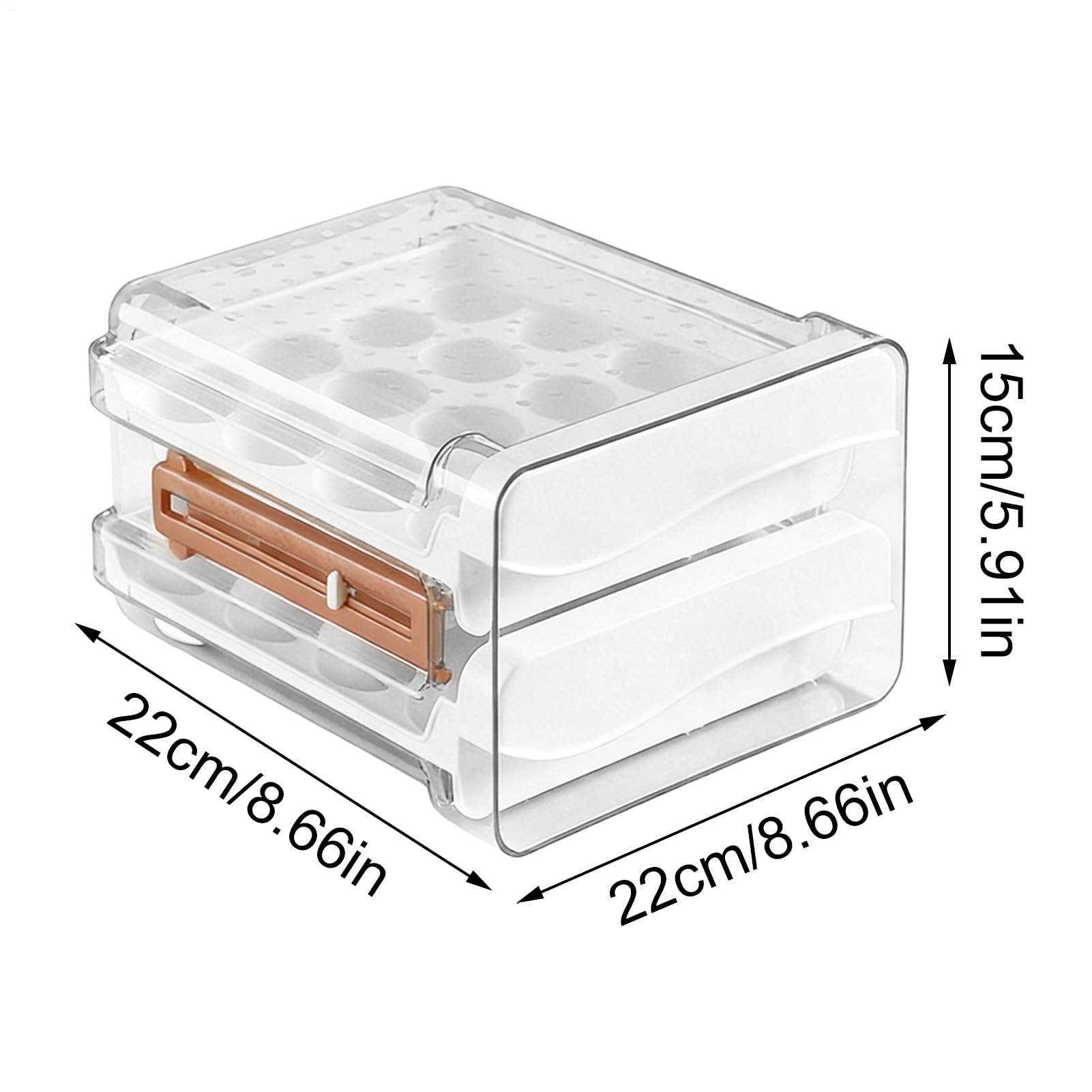 Almacenaje de Huevos para Cajón para almacenar huevos con 32 compartimentos | Cajón organizador de despensa para Encimera, Refrigerador, Cocina, Picnic, Apartamento,